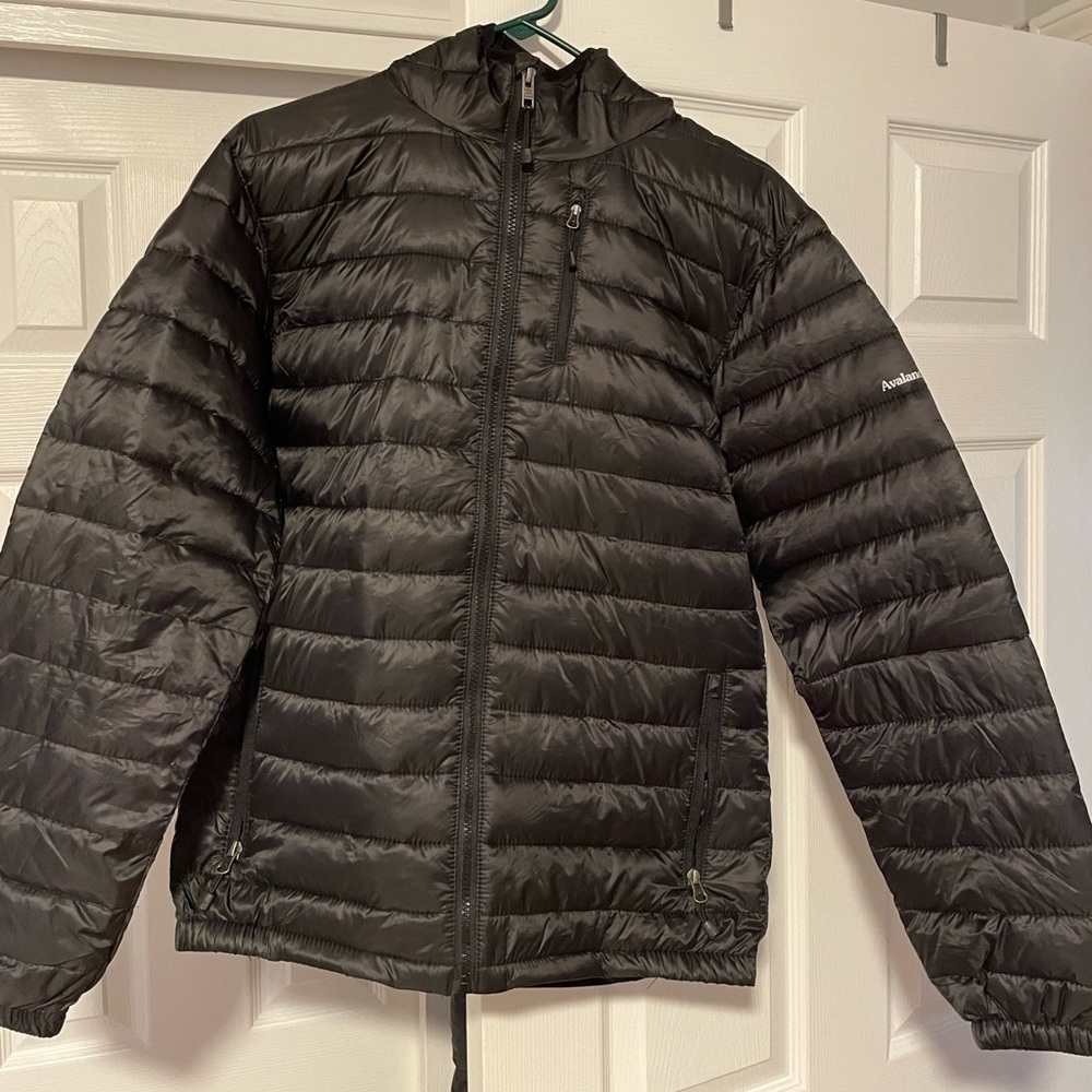 Avalanche adult small hooded winter jacket (black)